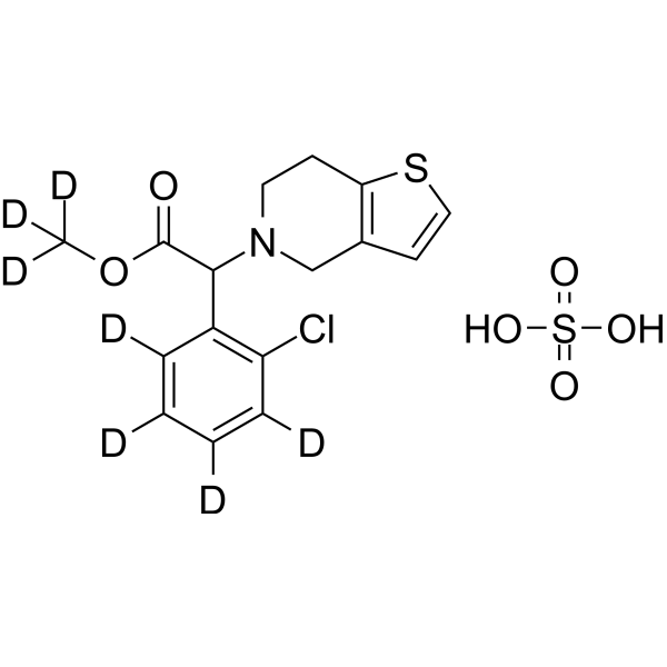 (±)-Clopidogrelum-d7 sulfate ((±)-Clopidogrelum-d7 sulfate) 1346598-07-9